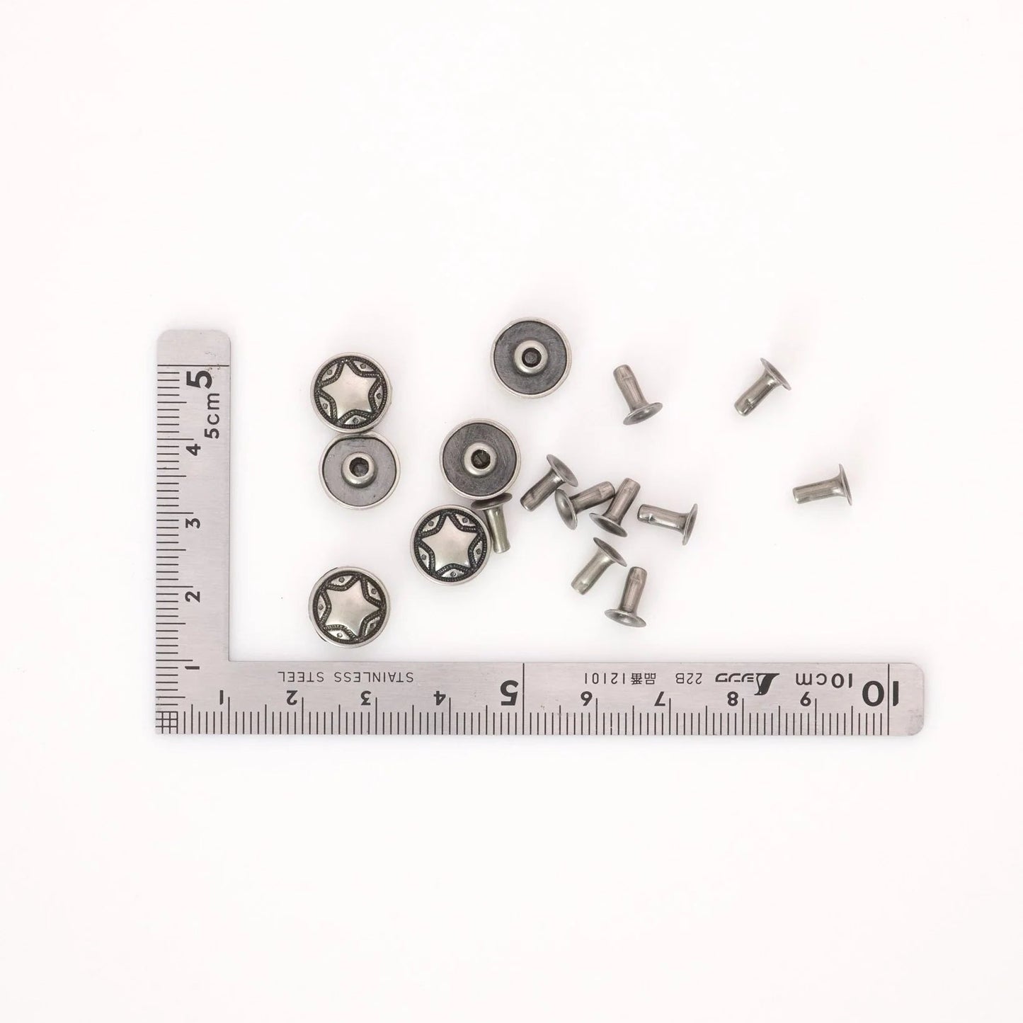クラフト金具 飾り バネボタン カシメパーツ 11㎜ mg156-1