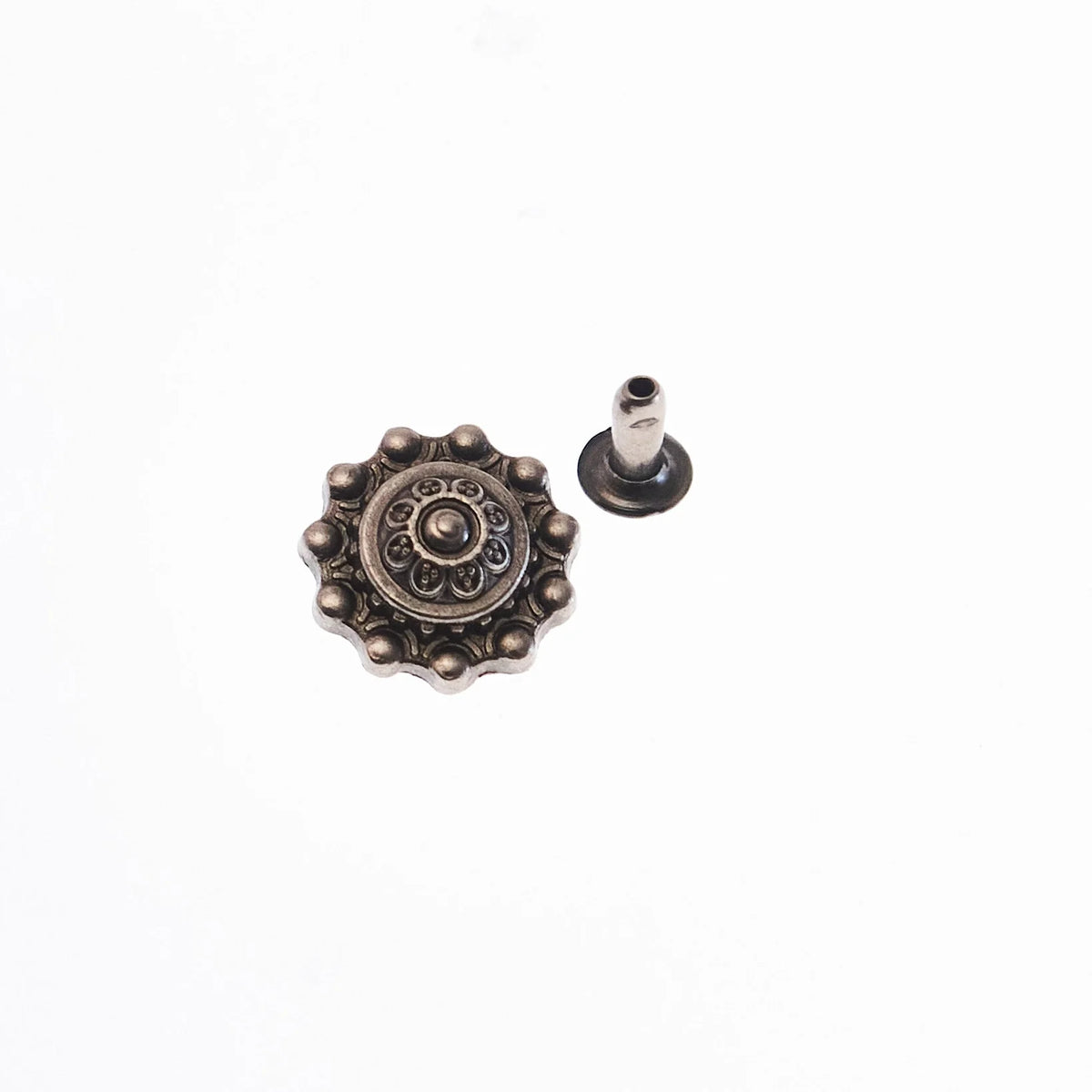 丸型 飾りカシメ 直径13mm 10組 合金製 バッグ用金具 MG0040