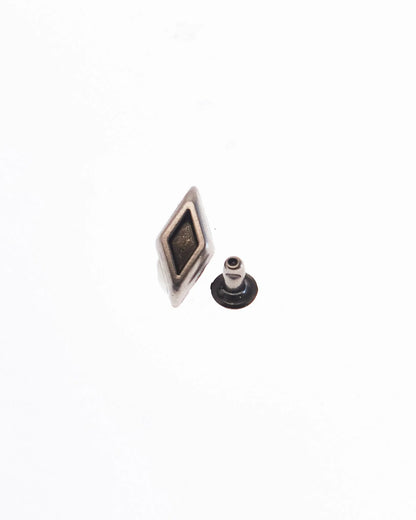 菱形 飾りカシメ 15.5×7.5mm バッグ用金具 MG0036