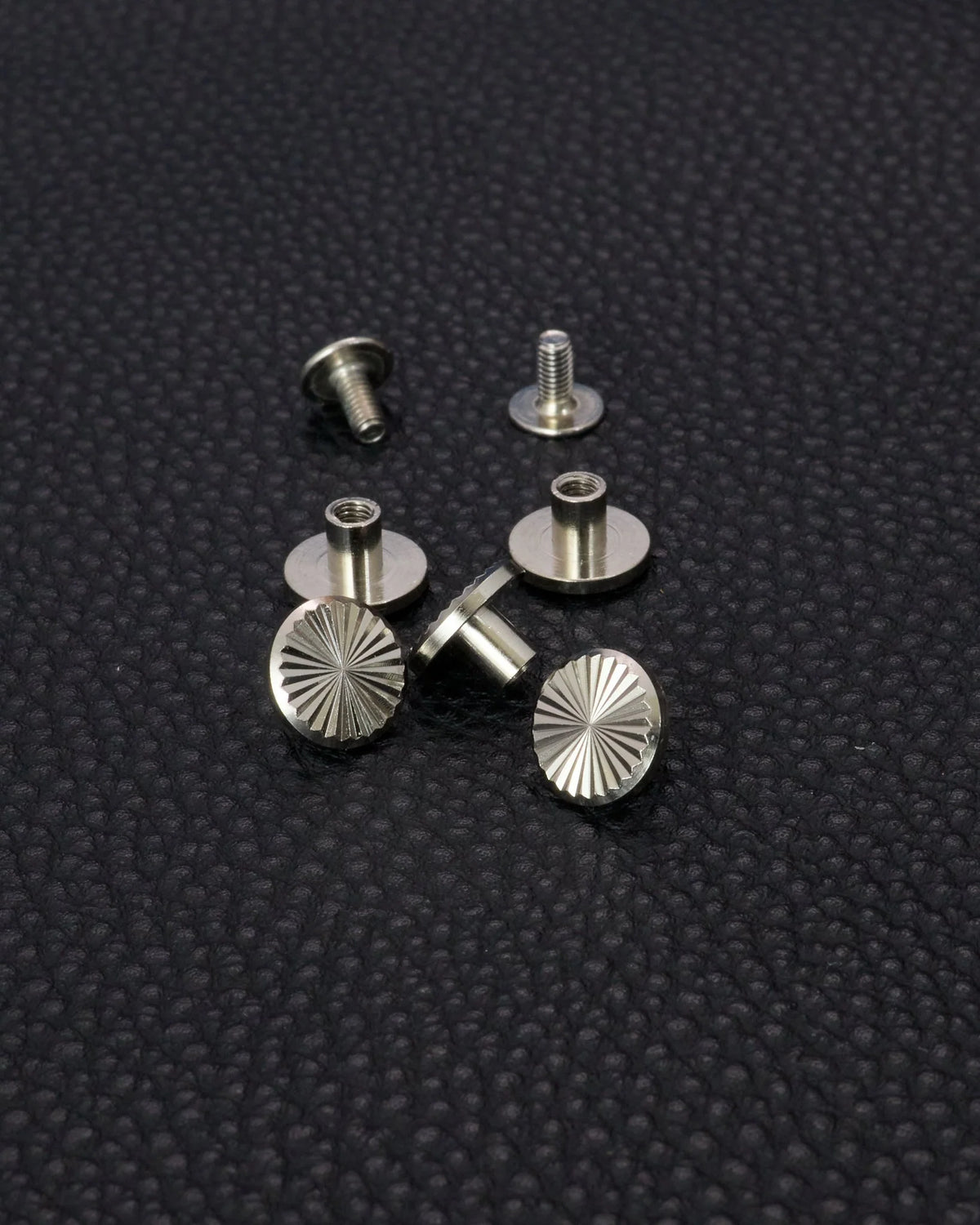 ネジ式ギボシ 真鍮製 頭直径10mm 5個組 シルバー/ゴールド/黒ニッケル MG0133