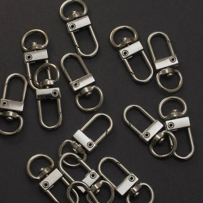 スナップフック　約14mm×30mm mg241業務用 問屋 お徳用 作家 バッグ カバン 金具 フック ゴールド シルバー ブラック キーホルダー パーツ 持ち手 ショルダー 回転 クリップ DIY ハンドメイド 手芸 手作り