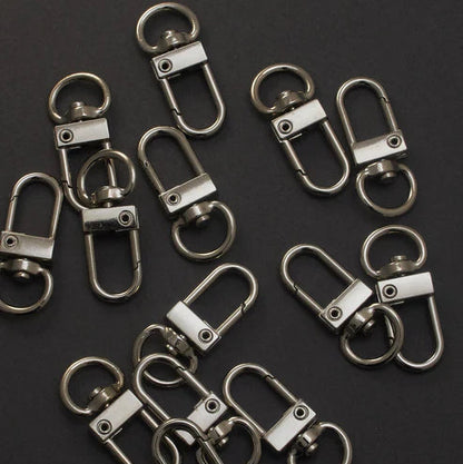 スナップフック　約14mm×30mm mg241業務用 問屋 お徳用 作家 バッグ カバン 金具 フック ゴールド シルバー ブラック キーホルダー パーツ 持ち手 ショルダー 回転 クリップ DIY ハンドメイド 手芸 手作り