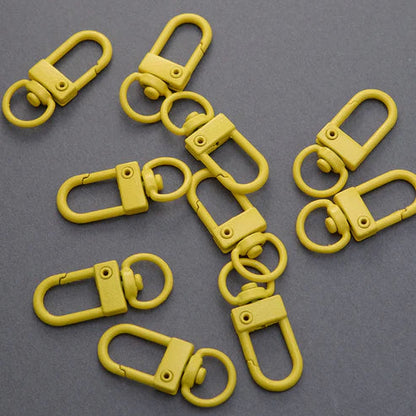 カラースナップフック　約14mm×30mm mg242業務用 問屋 お徳用 作家 バッグ カバン 金具 フック ゴールド シルバー ブラック キーホルダー パーツ 持ち手 ショルダー 回転 クリップ DIY ハンドメイド 手芸 手作り