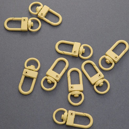 カラースナップフック　約14mm×30mm mg242業務用 問屋 お徳用 作家 バッグ カバン 金具 フック ゴールド シルバー ブラック キーホルダー パーツ 持ち手 ショルダー 回転 クリップ DIY ハンドメイド 手芸 手作り
