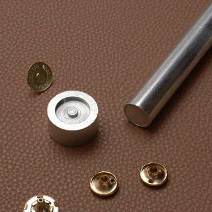 両面カシメ式マグネットホック打ち棒・打ち台セット 18mm用 レザークラフト工具 mg0093-18