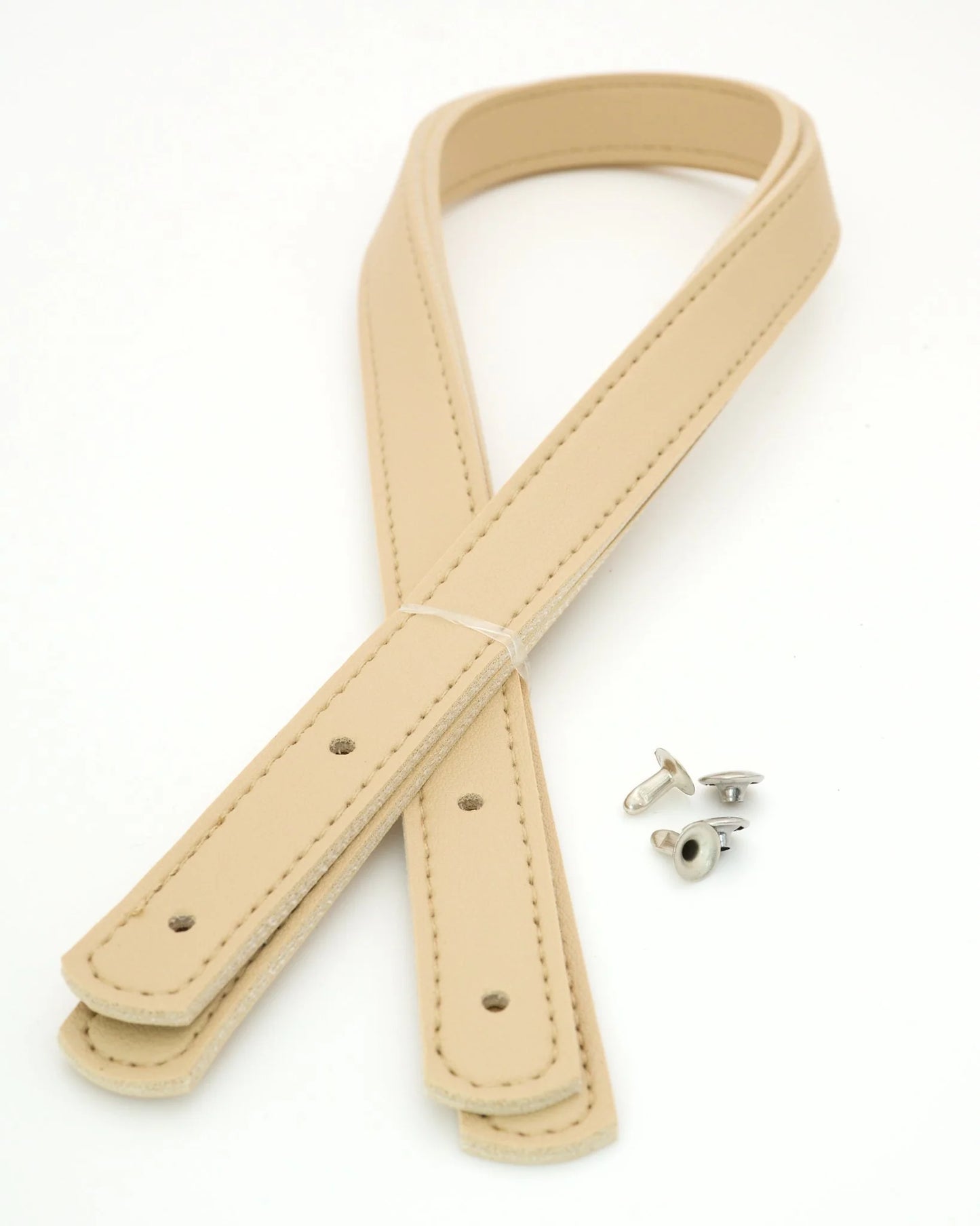合皮バッグ持ち手 2つ穴カシメタイプ 60cm 2本入り mg163-4