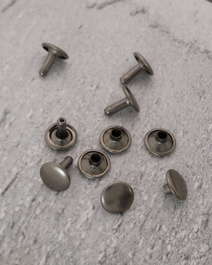 両面カシメ 10mm 鉄製 100個入り レザークラフト金具 mg0001-2