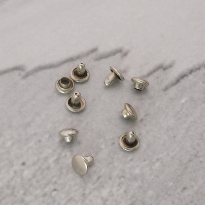 両面カシメ 6mm 鉄製 100個入り レザークラフト金具 mg0001-6