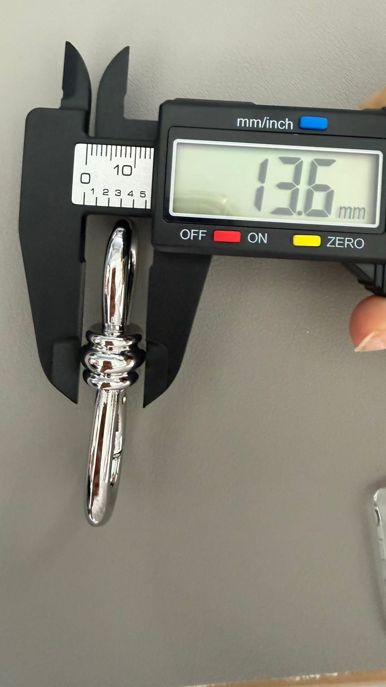 高級バッグ用 カラビナ S字型スプリングフック 64.7mmx｜メタル金具｜バッグ・ショルダーストラップ用