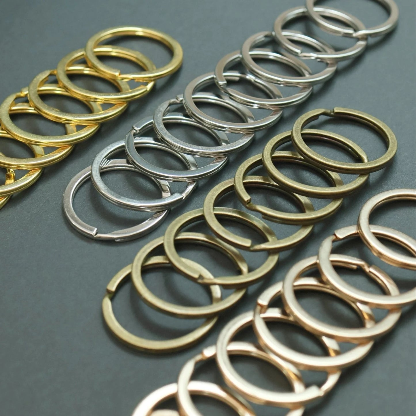 平二重リング 外彄25mm 線彍1.7mm 5色展開 20個入り mg0088