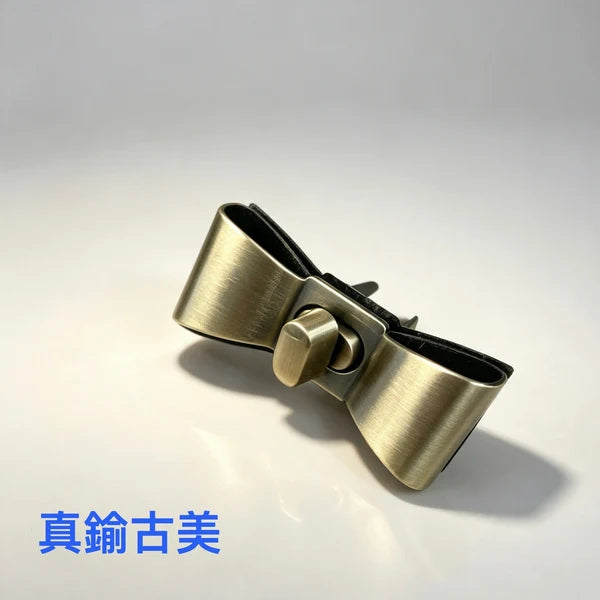 リボン型バッグ金具 留め具 55mm メタルパーツ 4色 ハンドメイド DIYmg1155
