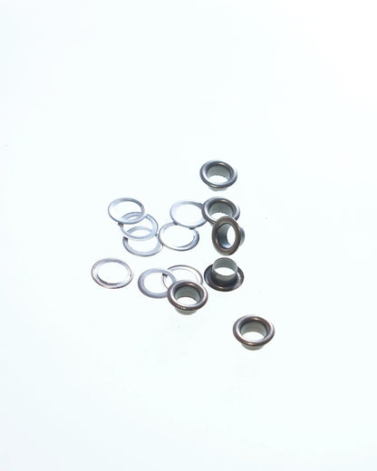 ハトメ 穴径5mm 足長4mm 100個入り 鉄製 両面ハトメ mg0002
