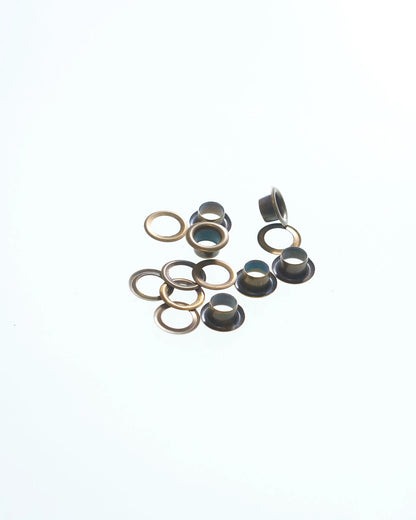 ハトメ 穴径5mm 足長4mm 100個入り 鉄製 両面ハトメ mg0002