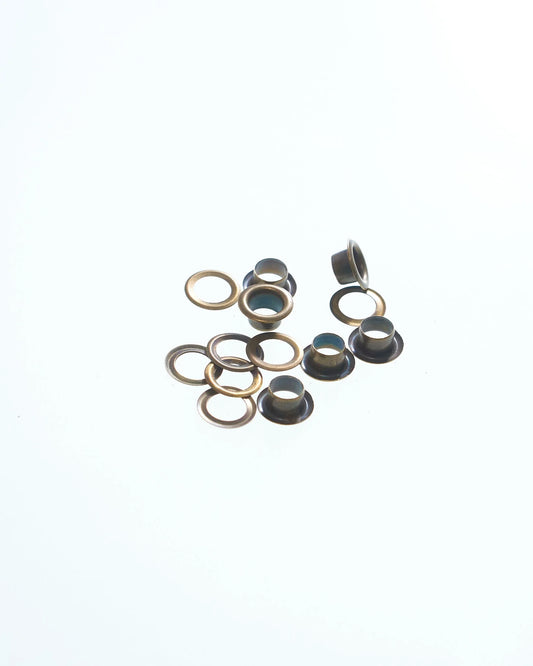 ハトメ 穴径5mm 足長4mm 100個入り 鉄製 両面ハトメ mg0002