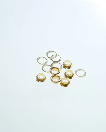 ハトメ 穴径5mm 足長4mm 100個入り 鉄製 両面ハトメ mg0002