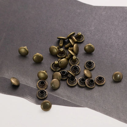 両面カシメ 8mm 鉄製 100個入り レザークラフト金具 mg0001-8