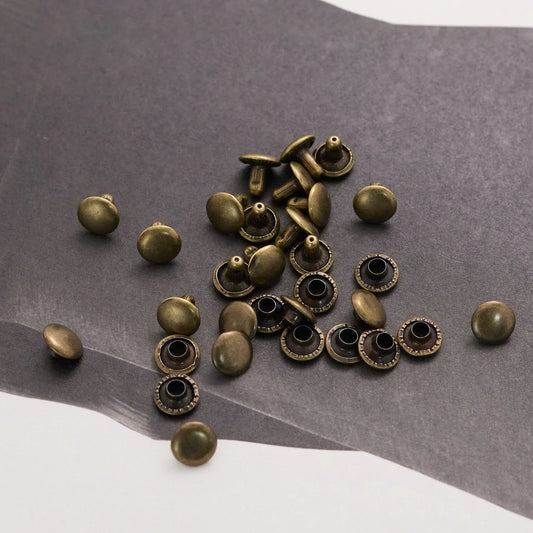 両面カシメ 8mm 鉄製 100個入り レザークラフト金具 mg0001-8