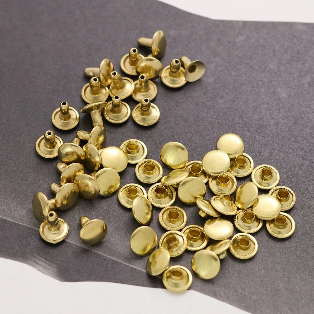 両面カシメ 8mm 鉄製 100個入り レザークラフト金具 mg0001-8