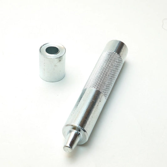 ハトメ打ち具セット 打ち棒・打ち台 穴径8mm用 鉄製 mg0013-1