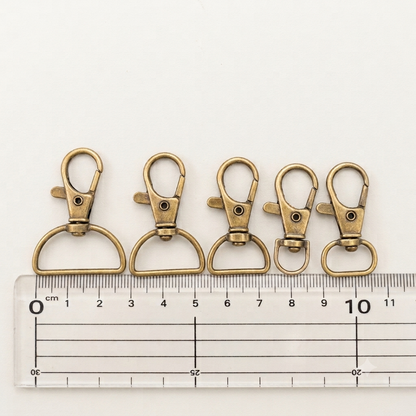 ナスカン 15mm 線径1mm 合金製 真鍮古美 10個入り mg0010-15-1