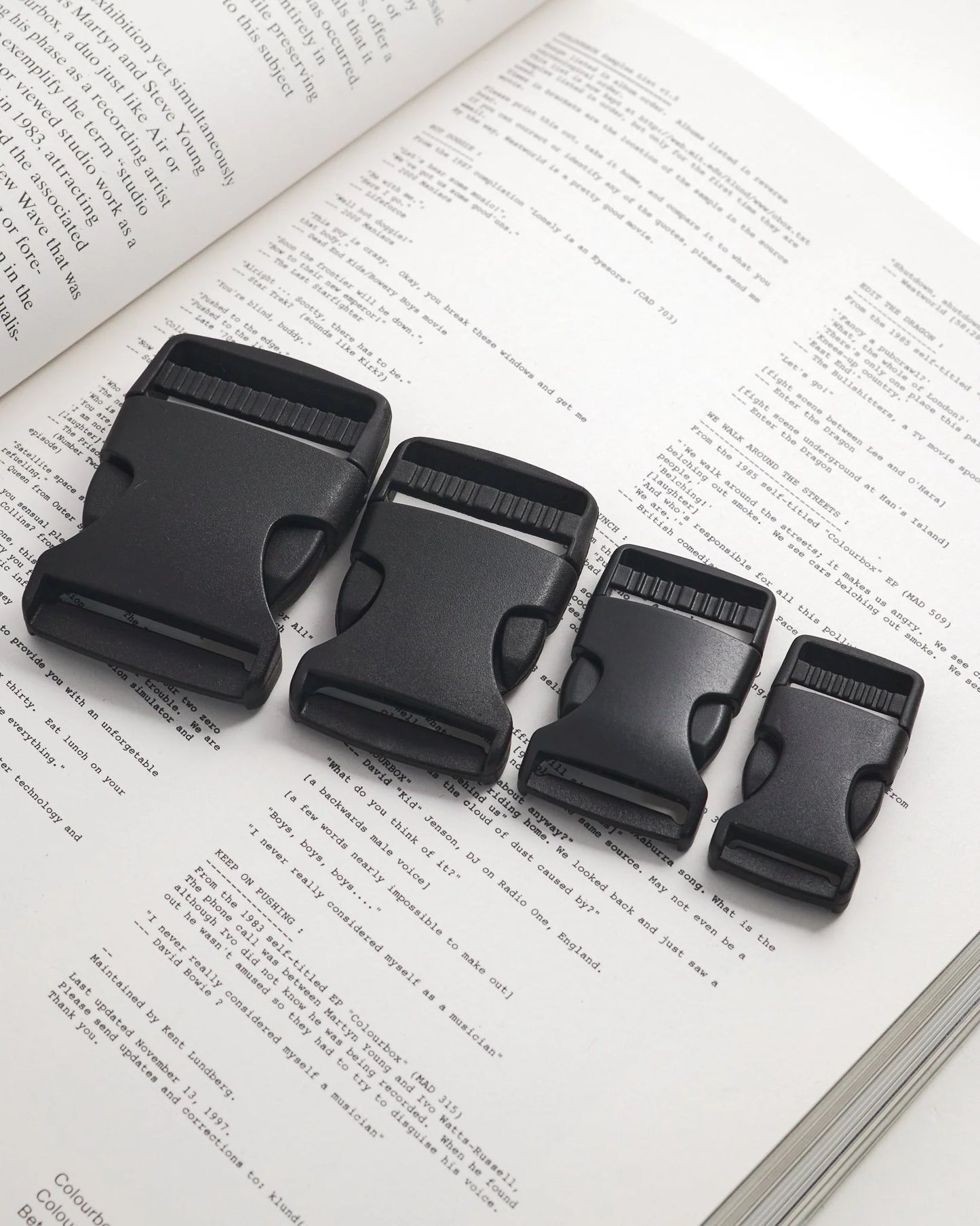 プラスチックサイドリリースバックル 20mm 5個入り プラスティック製 バッグ・リュック用 mg0229-20