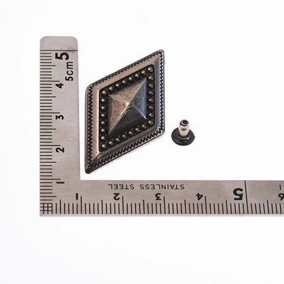 飾りカシメ 合金製 39×22mm 10組 MG0034