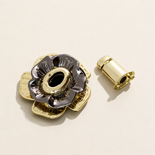 ひねり金具 約48mm×48mm バッグ留め具 大型 mg0207