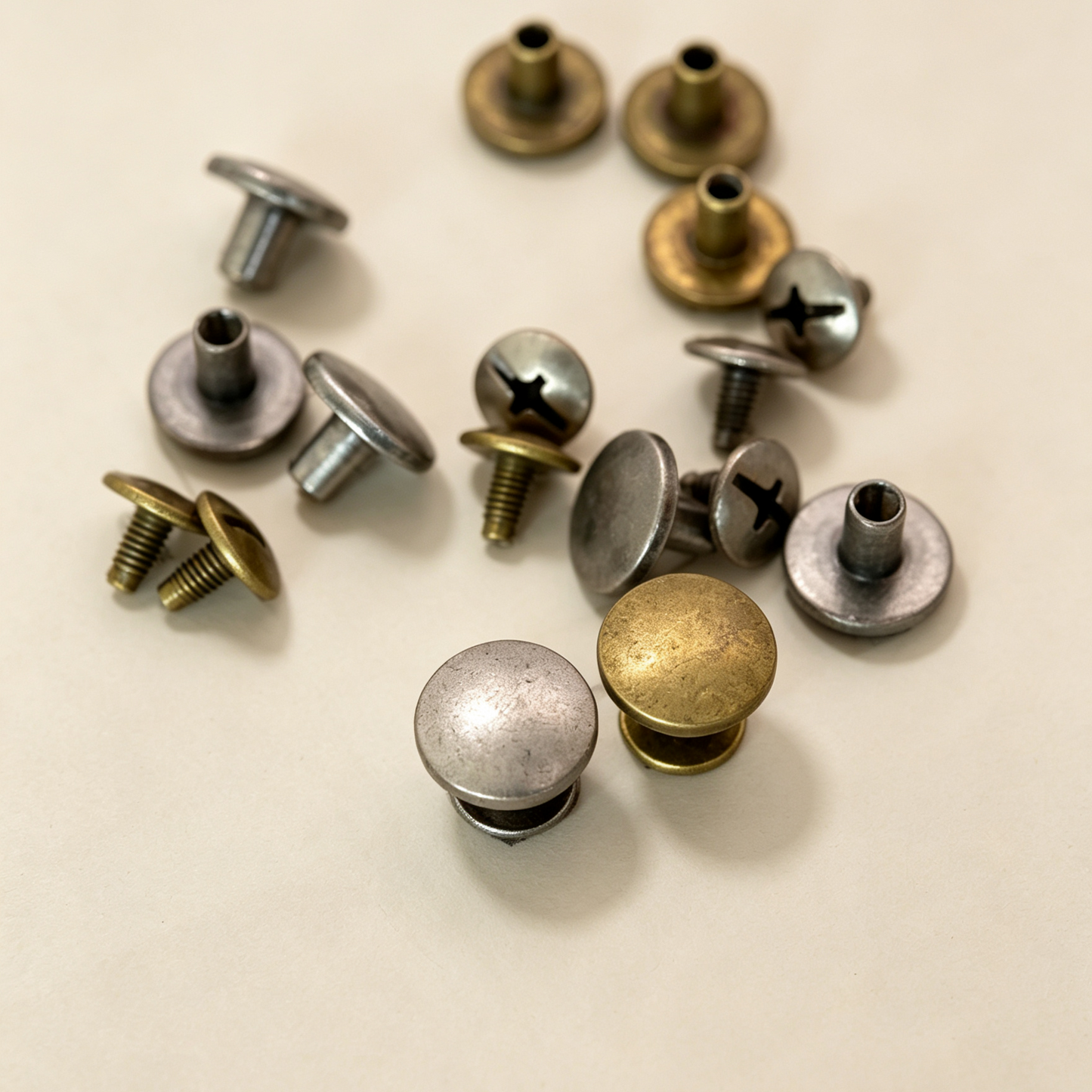 ネジ式の留め金具　カシメ 頭直径11㎜ mg0153-11