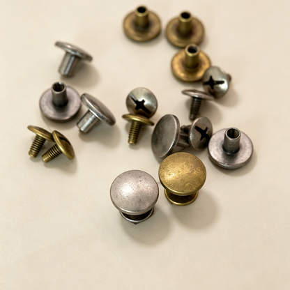 ネジ式の留め金具　カシメ 頭直径11㎜ mg0153-11