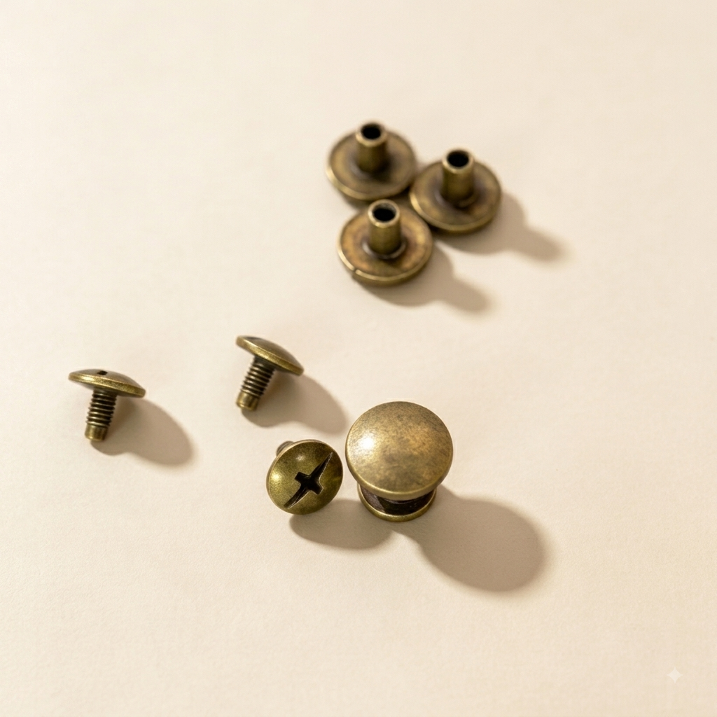 ネジ式の留め金具　カシメ 頭直径11㎜ mg0153-11