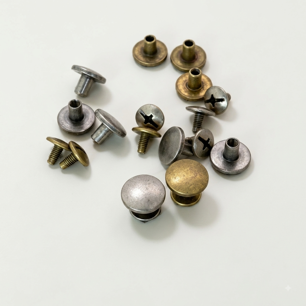 ネジ式の留め金具　カシメ 頭直径11㎜ mg0153-11