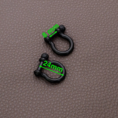 ネジ式 Dカン 2個入 馬蹄型ハイクオリティ 手カン ショルダー カン 合金 バッグ 開閉 金具 パーツ レザークラフト 持ち手 材料 DIY ハンドメイド 手芸 mg0154
